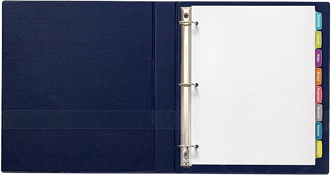 Avery Big Tab Printable White Label Dividers for 3 Ring Binders, 8 Tabs per Set, White, Great for Office Supplies, School Supplies, Organizing, and More (20 Sets of 14435)