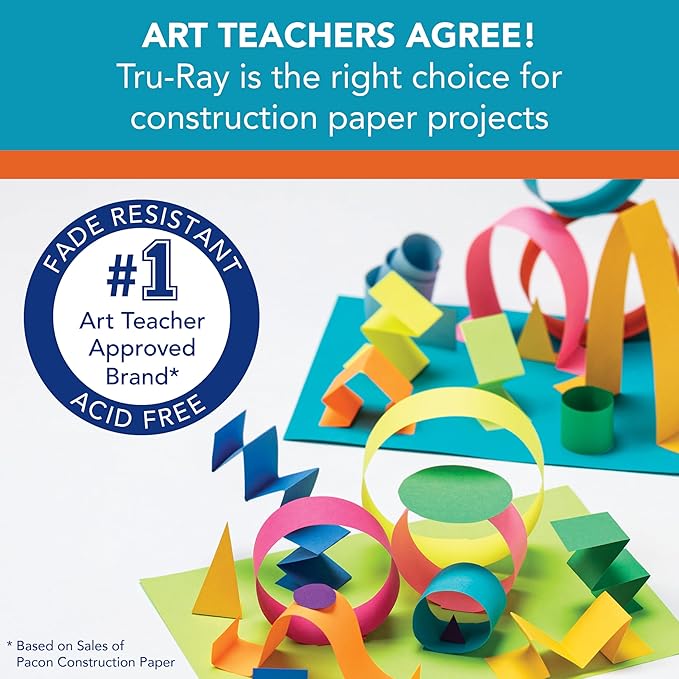 Tru-Ray® Heavyweight Construction Paper, Salmon, 12" x 18", 50 Sheets