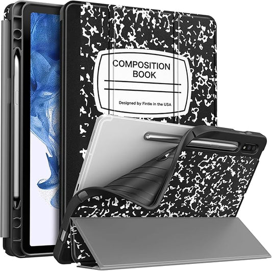 Fintie Slim Case for Samsung Galaxy Tab S8 2022/Tab S7 2020 11 Inch (Model SM-X700/X706/T870/T875/T878) with Built-in S Pen Holder, Soft TPU Smart Stand Back Cover Auto Wake/Sleep Feature, Composition