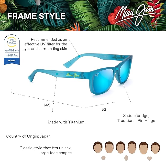 Maui Jim Polarized Men's and Women's Kaulike Square Sunglasses