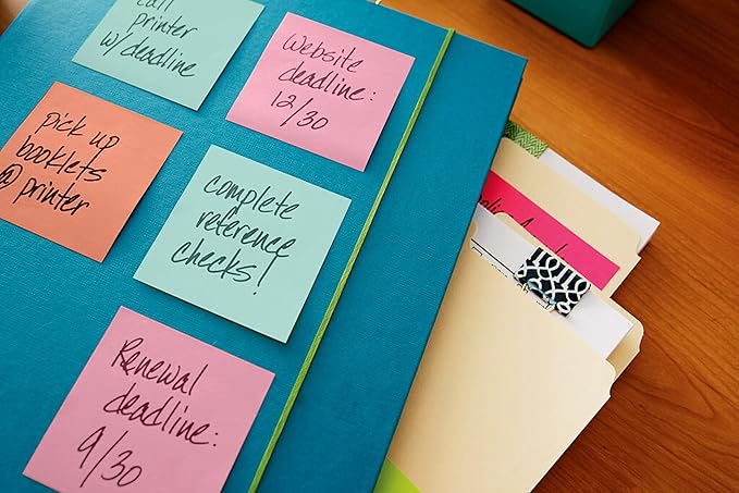 Post-it Pop-up Notes, 3x3 in, 5 Pads, America's #1 Favorite Sticky Notes, Assorted Colors, Clean Removal, Recyclable (3301-5AN)
