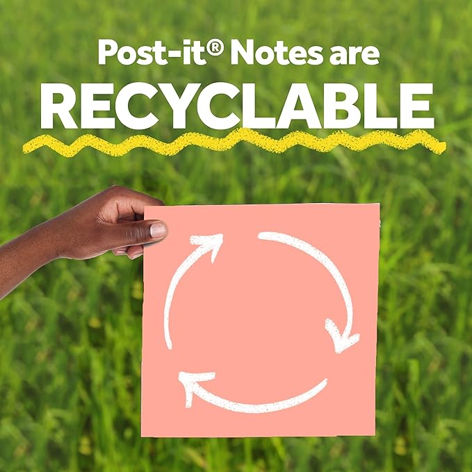 Post-it Super Sticky Big Notes, 8 in. x 8 in., Extra Large Sticky Notes in Papaya Fizz, 2 pads, 60 Sheets Total, Great for Vision Boards, Creative Projects, Study Spaces, Group Brainstorming, and More