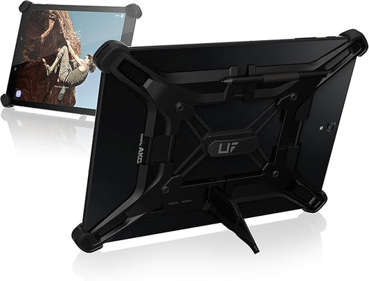 URBAN ARMOR GEAR [UAG] Rugged Exoskeleton Universal Android Tablet Case [Black] with Stand and Pen Holder for 9 & 10-inch Tablets Including Galaxy Tab S3, Tab S2, Tab A, Tab E & More