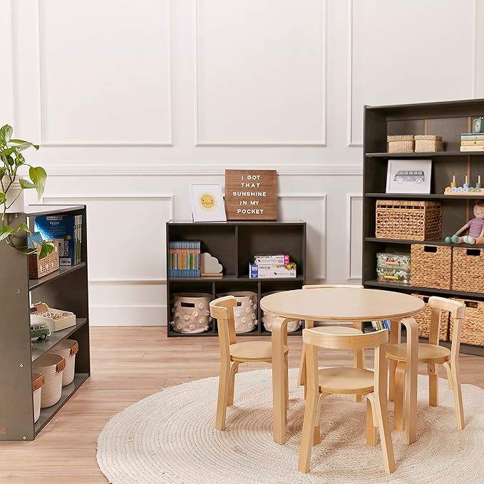 ECR4Kids Streamline 5-Compartment Storage Cabinet, 30in, Classroom Furniture, Grey Wash