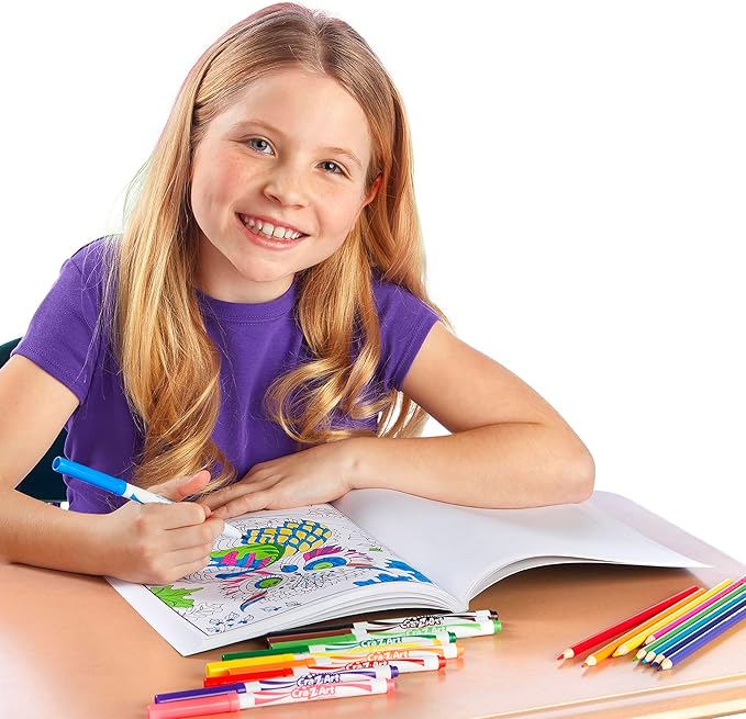 Cra-Z-Art Markers, Crayons, Colored Pencil Back To School Bundle for K-2nd Grade (Pack of 2)