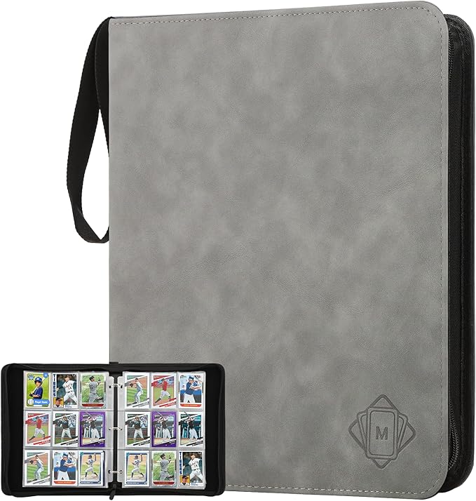 Trading Card Binder with Sleeves 9 Pocket Premium 720 Double Sided Pocket PU Card Collection Binder, Collectible Albums Card Folder for MTG, TCG, Sports Cards