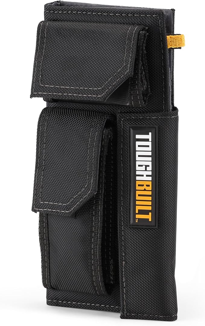 ToughBuilt - Tool Belt Pouch, Organizer with Multi-Purpose Storage, Accessory Organization & Notebook Holder