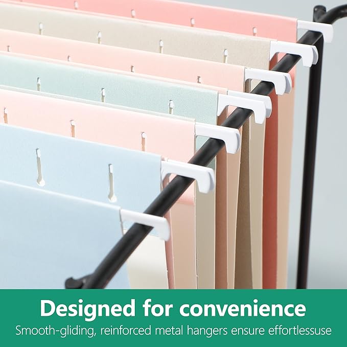 Hanging File Folders Letter Size,Pastel Colors,6 Pack Hanging File Folders with 1/5-Cut Tabs,Heavy Duty 1 Inch Expansion,Stay Organized for Your Home and Office Bulk File,Documents and Paper