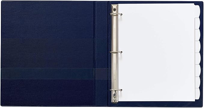 Avery Big Tab Write & Erase Durable Plastic Dividers for 3 Ring Binders, 8-Tab Set, White, 1 Set (16371)