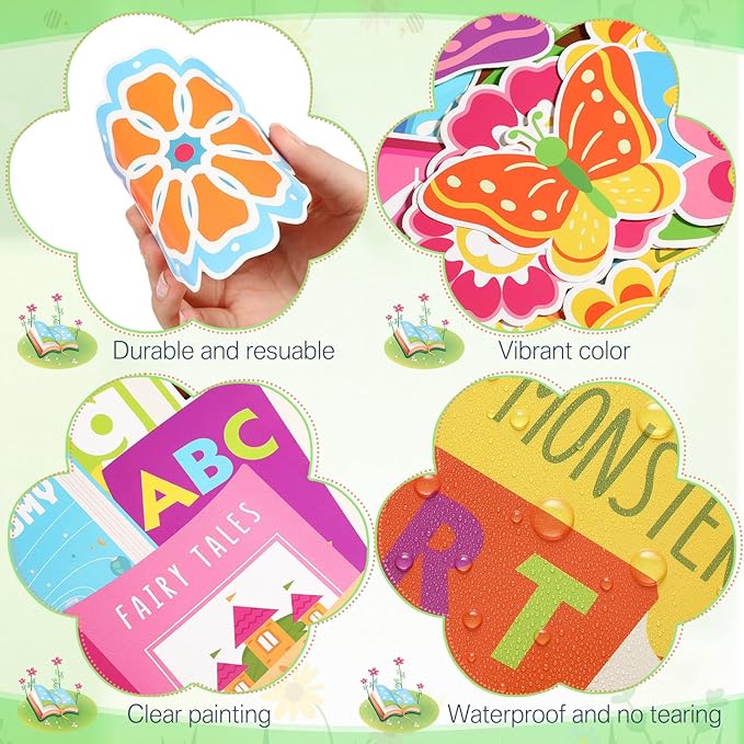 Epakh Spring Flower Reading Tree Bulletin Board Set Spring Into a Good Book Classroom Decorations Butterfly Floral Accent Paper Cutouts for March Library Door Wall Decor Birthday Party Supplies