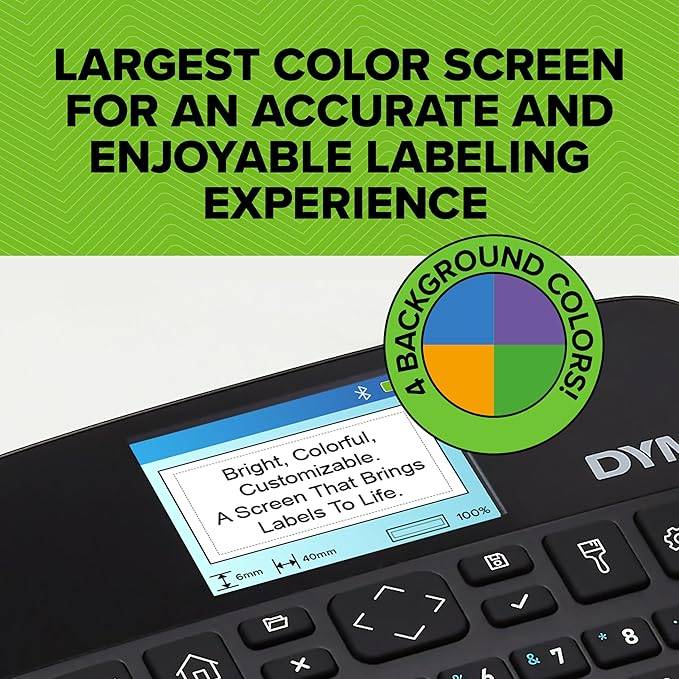 DYMO LabelManager Executive 640 CB Portable Label Printer, Monochrome Output, QWERTY Keyboard, Bluetooth & USB, Compatible with D1 Labels