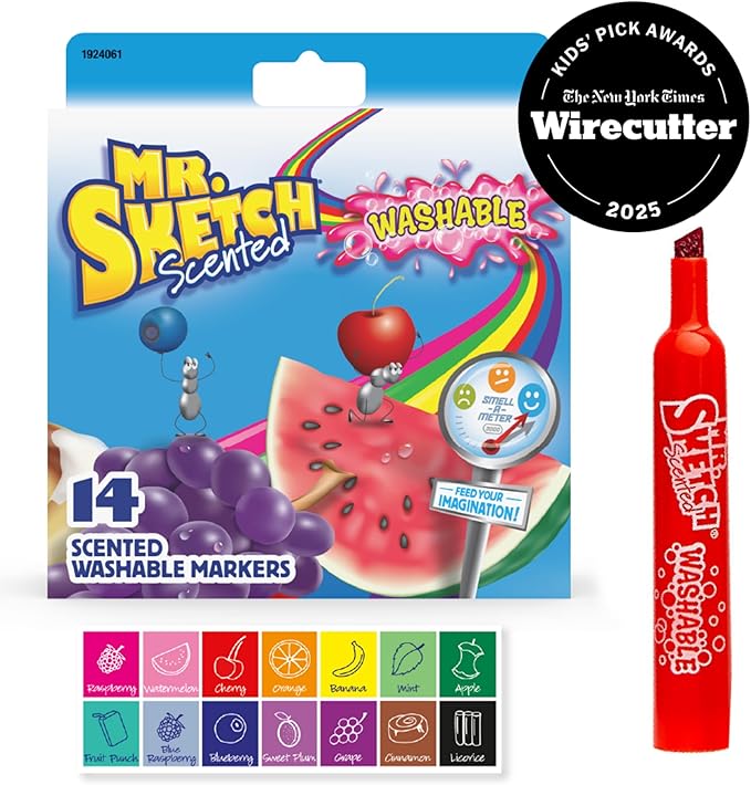 Mr. Sketch® Scented Markers, Chisel Point, Assorted, Pack Of 14