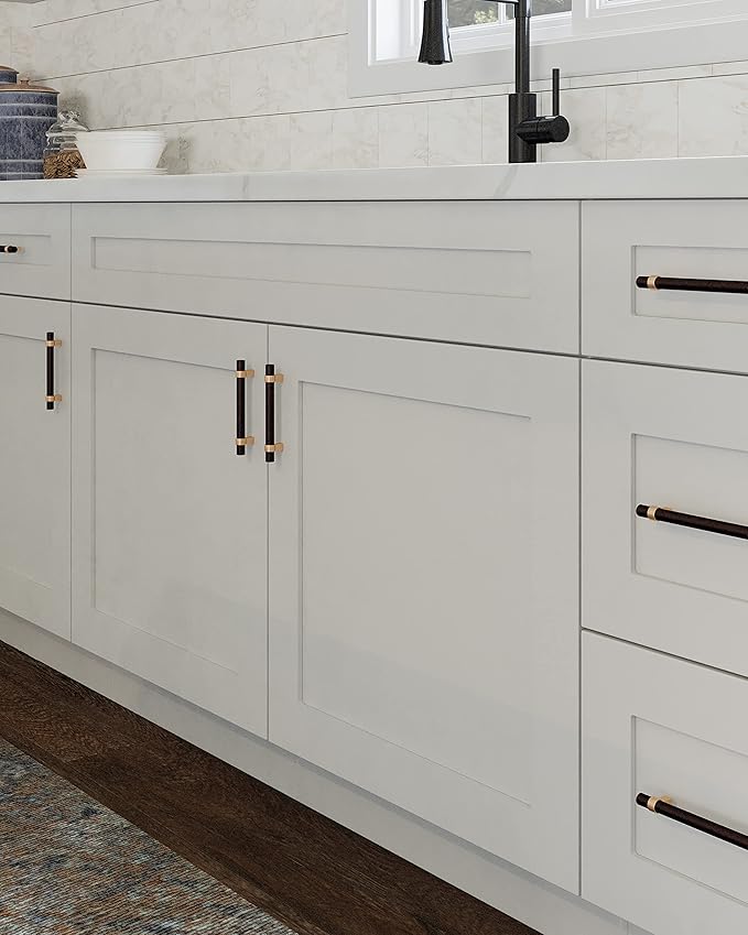 Design House Brookings Shaker Unassembled Wall Kitchen Cabinet W3624, 36 W x 12 D x 24 H, Painted White, Solid Wood, Design House, 561613