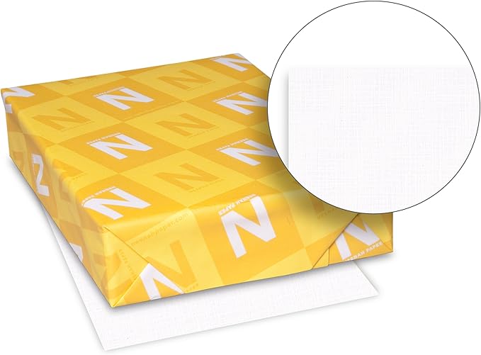 Neenah Royal Sundance Paper, 8.5" x 11", 24 lb, Linen Finish, Brilliant White, 500 Sheets (75101)