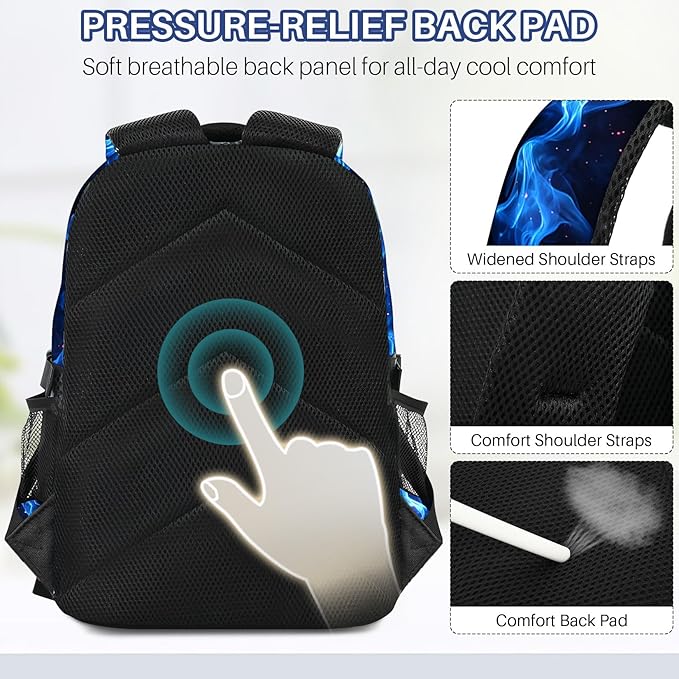 School Backpacks for Boys - 4pcs Basketball Boys Backpacks with Lunch Box Set for Kids Teens Elementary Middle School, 17″ Large Capacity Students Bookbag, Perfect for Travel