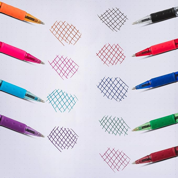 Pentel R.S.V.P. COLORS BallPoint Pen, Medium Line, Black Ink, Pack of 4 (BK91CRBP2A)