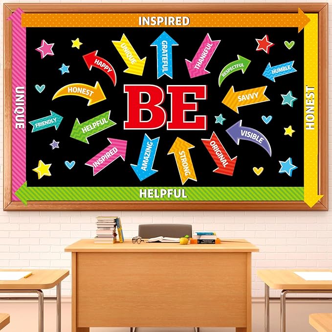 Affirmation Station Bulletin Board Set Be Amazing Bulletin Board Decorations Positive Sayings Accents Themed Classroom Bulletin Boards Arrow Sign Cutouts for School Wall Decor