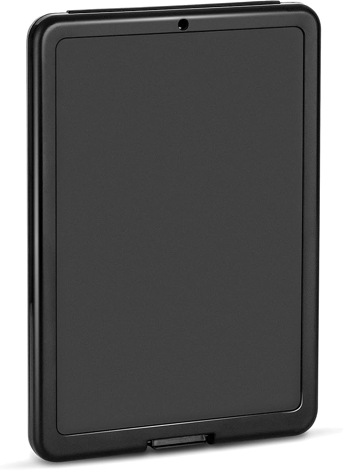 Amazon Basics Sturdy Plastic Storage Clipboard for School & Office Supplies, Lightweight, Black, 2-Pack