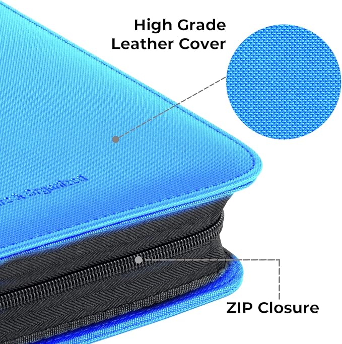 Premium 936 Pockets Leather Baseball Trading Cards Binder w/Zipper Large Capacity Collector Cards Book Album with Display Window, Compatible with TCG MTG Sport Football Soccer Cards