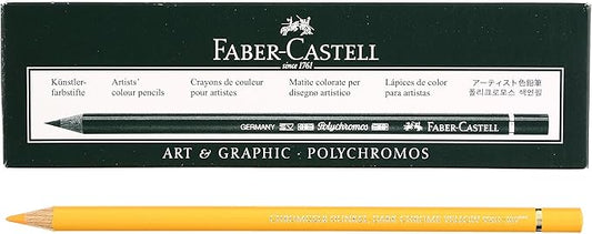 Faber Castel Polychromos Colored Pencils, 109, Dark Chrome Yellow, 6 Count