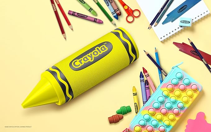 Crayola Kids Crayon Speakers Bluetooth Wireless, Portable Bluetooth Speakers 20W Peak Power HD Sound, Mini Bluetooth Speaker with TWS Pairing BT 5.3, FM Radio Home/Party/Outdoor/Travel