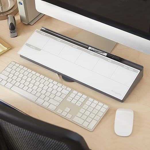 ECR4Kids MessageStor Keyboard Write and Store, Desk Organizer, Grey