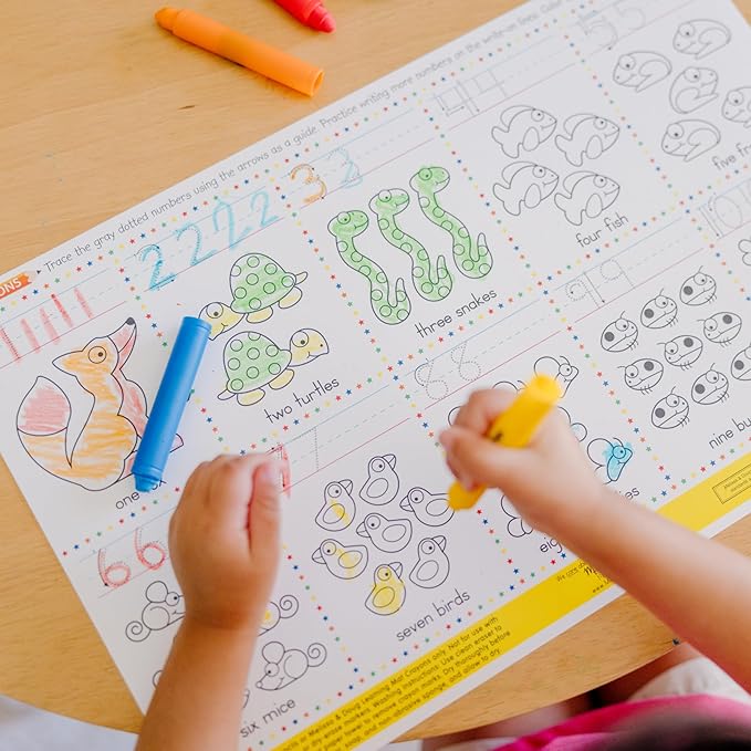 Melissa & Doug Learning Mat Crayons - 5 Colors