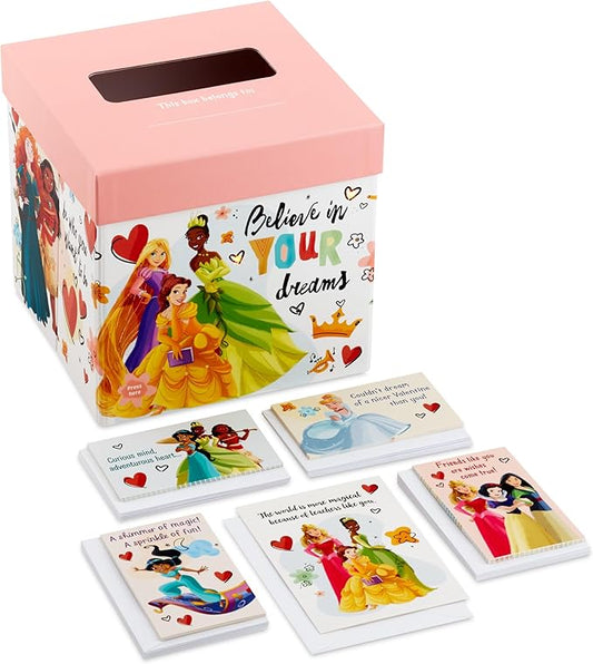 Hallmark Disney Princess Valentines Day Cards for Kids School Classroom Exchange and Mailbox with Light and Sound