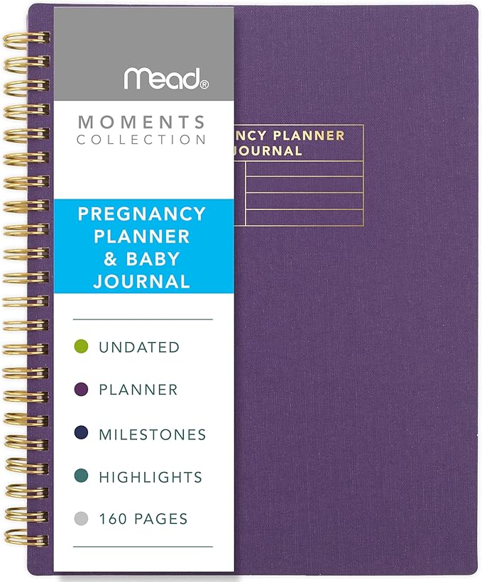Mead Moments Pregnancy Planner and Baby Journal,