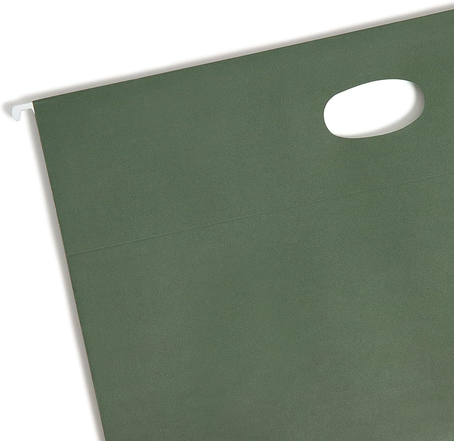 Smead Hanging File Pocket with Full-Height Gusset, 1-3/4" Expansion, Legal Size, Standard Green, 25 per Box (64318)