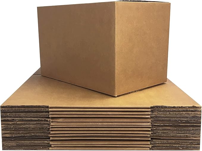 Amazon Basics Cardboard Moving Boxes for Packing and Shipping, Small Size, 16" x 10" x 10", Brown, 15-Pack