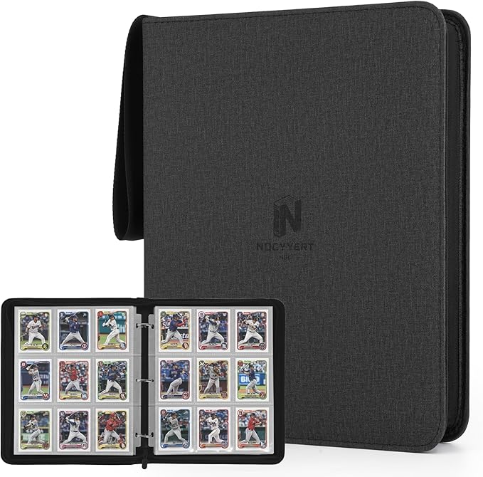 Trading Card Binder, Premium 9 Pocket 720 Double Sided Pocket Collection Binde,Card Album for TCG Card Holder for Game Card, Sports Card, Yugioh, MTG etc(Black 2)