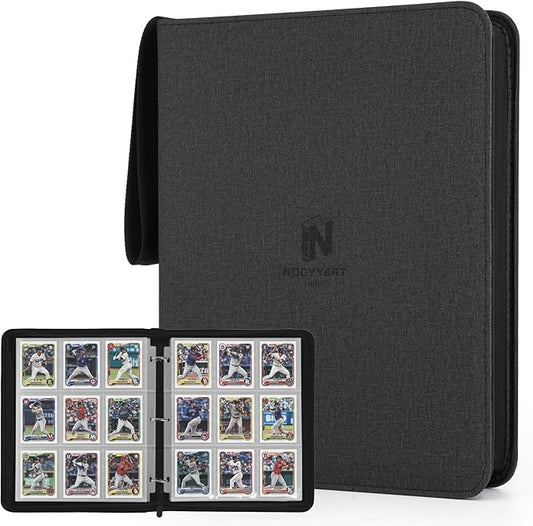 Trading Card Binder, Premium 9 Pocket 720 Double Sided Pocket Collection Binde,Card Album for TCG Card Holder for Game Card, Sports Card, Yugioh, MTG etc(Black 2)