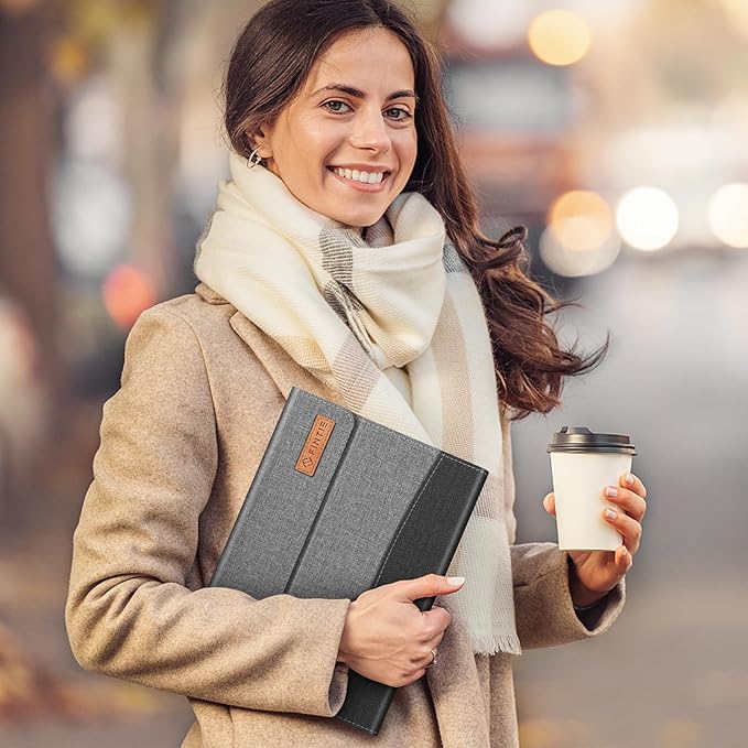 Fintie Case for Samsung Galaxy Tab S10 Lite/ S10 FE/ S9 FE 5G 10.9 Inch/Tab S9 11 Inch with Built-in S Pen Holder, Multiple Angle Portfolio Business Cover with Pocket Auto Sleep/Wake, Gray