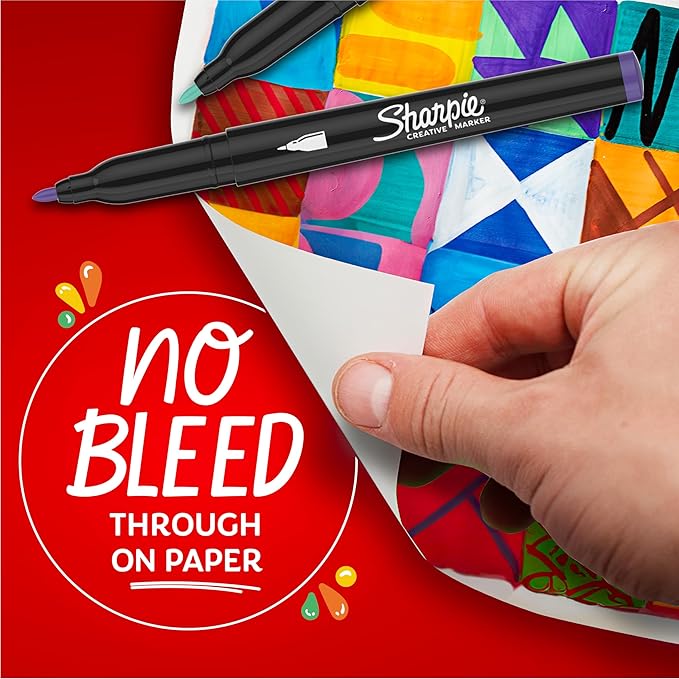 Sharpie Creative Markers Variety Pack, Water-Based Acrylic Paint Markers, Bullet Tip, Assorted, 36 Count