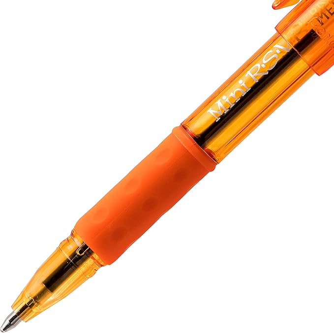 Pentel RSVP Mini Ballpoint Pen, (1.0mm) Medium Line, Orange Ink, 12 pack (BK91MNF-F)