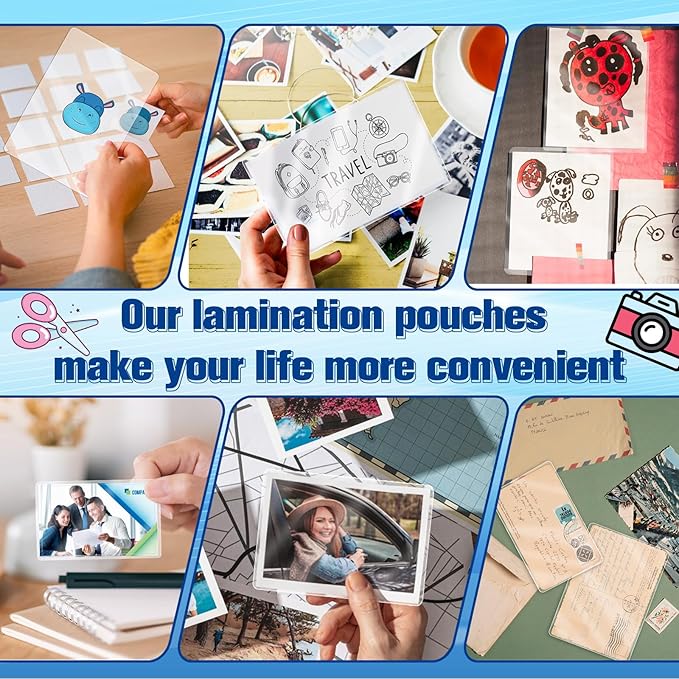 Index Card Laminating Pouches 3x5 File Card Laminating Pouches Lamination Pouches Recipe Card Laminating Pouches for Work Permits Pass Cards Student ID Cards (500, 3x5inch)