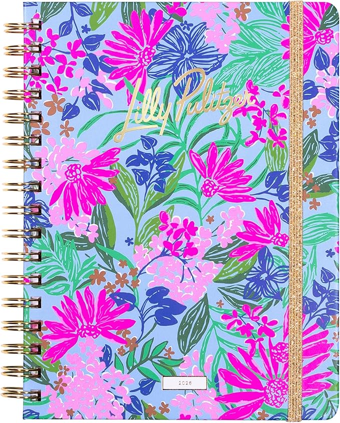 Lilly Pulitzer Large Monthly Planner January 2026 - December 2026, Monthly Agenda & Calendar, Stickers, Pockets, & Spiral Binding (Endless Summer)