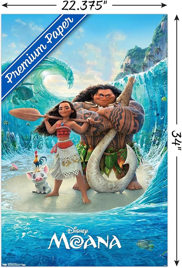 Disney Moana - Ocean Floor Wall Poster, 34L" x 22.4W", Premium Unframed Version