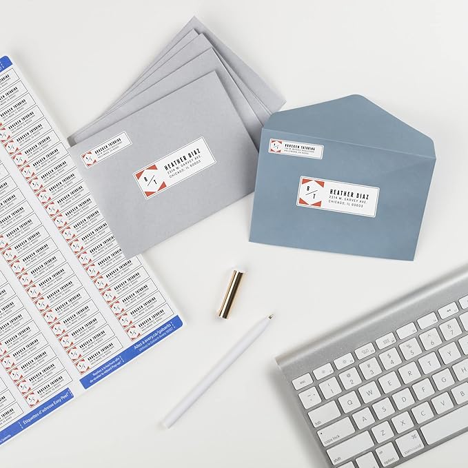 Avery White Return Address Labels | Printable | Sure Feed Technology | Permanent Adhesive | 800 Labels, Pack of 5