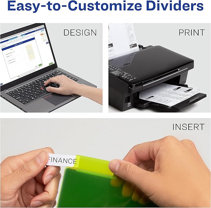 Avery Dividers for 3 Ring Binders, 8-Tab Two-Pocket Plastic Binder Dividers, Multicolor (24 Sets of 11907)