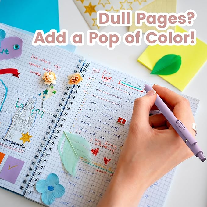 Colorful Gel Pens - 8 Pcs Colored Ink Pens Coloring | 0.7MM Smooth Writing Medium Point - Quick Drying Retractable Colored Pen for Journaling Note Taking (Morandi - 8Pcs