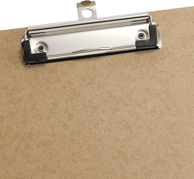 Officemate Recycled Wood Clipboards, Low Profile Clip, 24 Pack Clipboards, Letter Size (9 x 12.5 Inches), Brown (83824)