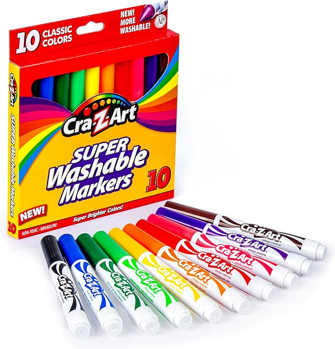 Cra-Z-Art Markers, Crayons, Colored Pencil Back To School Bundle for K-2nd Grade (Pack of 2)