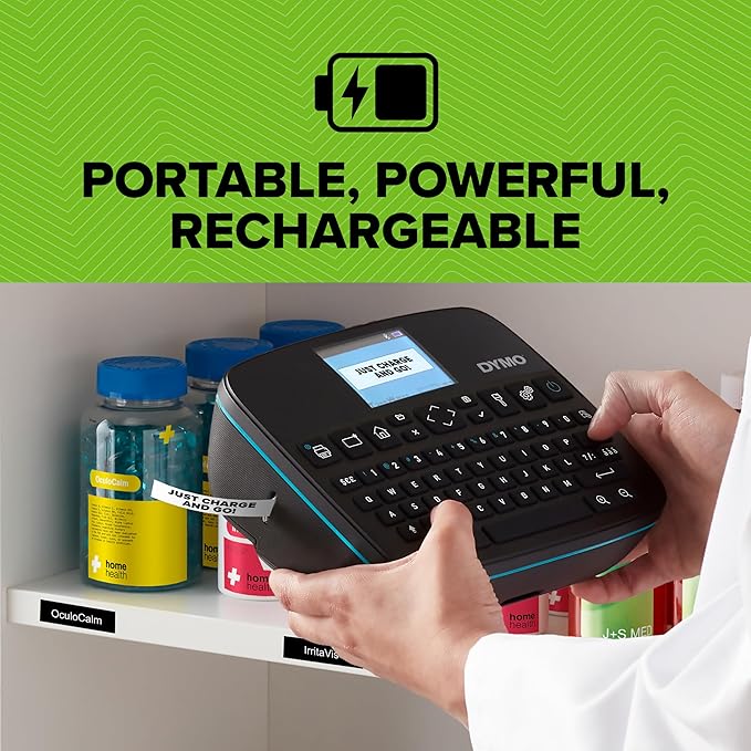 DYMO LabelManager Executive 640 CB Portable Label Printer, Monochrome Output, QWERTY Keyboard, Bluetooth & USB, Compatible with D1 Labels