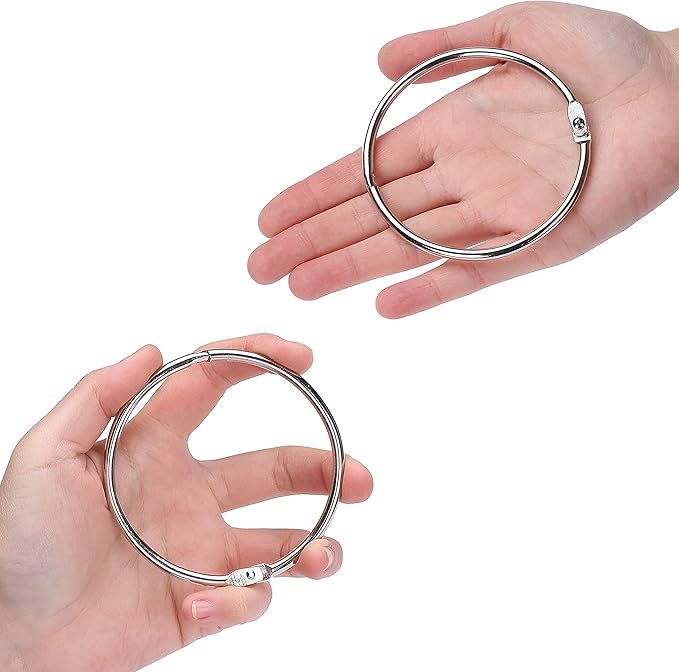 Mr. Pen- Loose Leaf Binder Rings, 3 Inch, 10 Pack, Metal Book Rings for Index Cards, Flash Cards, Notebooks