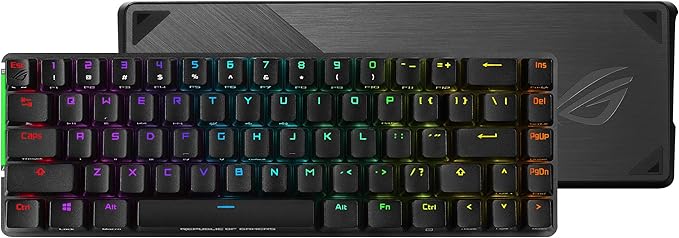 ASUS ROG Falchion NX 65% Wireless RGB Gaming Mechanical Keyboard | ROG NX Red Linear Switches, PBT Doubleshot Keycaps, Wired / 2.4G Hz, Touch Panel, Keyboard Cover Case, Macro Support