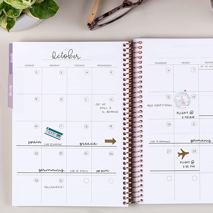 Erin Condren A5 Travel Journal Vacation Planner