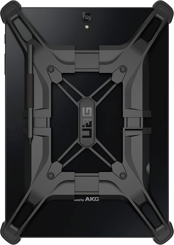 URBAN ARMOR GEAR [UAG] Rugged Exoskeleton Universal Android Tablet Case [Black] with Stand and Pen Holder for 9 & 10-inch Tablets Including Galaxy Tab S3, Tab S2, Tab A, Tab E & More