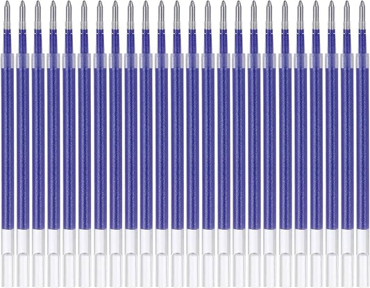 PATIKIL Gel Pen Refills, 24 Pcs 0.8mm Medium Point Glitter Coloring Gel Ink Pen Replace Refills for Retractable Click Pens Writing Drawing Doodling Office Study Classroom Supplies, Blue
